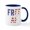 White/Navy Inside, variant on CafePress - Free AF - 11 oz Ceramic Mug - Novelty Coffee Tea Cup