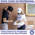 thumbnail image 4 of Kit Para Pintar Profesional Anti Goteo Corona Charola Rodillo Felpa Microfibra Brocha Sintética Mini Felpa Esponja Cinta Masking Tape Plástico Protector Paquete Juego Accesorios Pintura Paredes Casa, 4 of 4