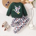 thumbnail image 2 of HCNTES Baby Boy Winter Clothes Toddler Baby Boy Winter Spring Clothes Little Boy Outfit Letter Long Sleeve Sweatshirts and Jogger Pants Set, 2 of 9