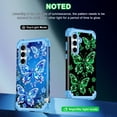 thumbnail image 2 of Avocase For Samsung Galaxy S25 FE Case,Glow in the dark Heavy Duty Shockproof Hard PC+Soft Silicone Drop Protective Women Girls Case for Galaxy S25 FE (2025),Blue Butterfly, 2 of 6