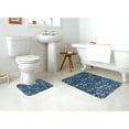 thumbnail image 4 of Xecao Sea Fish 2-Piece Vintage Seamless Anti-Skid Mat Set, featuring a stylish pattern for a safe and elegant toilet rug experience, 4 of 6
