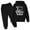 Black, variant on Boy Outfits Sweatshirt Football Letter Printed Hoodie Pants Casual 2 Piece Fashion Trend American Football Fans Sports Rugby Player Sports Gift Clothing Sets Size 9-10 Years