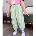 thumbnail image 5 of EnJoCho Toddler Baby Boy Girl Gingha𝗆 Bubble Pants Kids Casual Plaid Elastic Waist Long Blomers Trousers Soft Cotton Loung𝖾wear Playtime Outfits, 5 of 5
