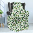 thumbnail image 4 of Cactus Soft Flannel Fleece Throw Blanket, Various Saguaro Botanical Exotic Succulent Mexican Tropical Floral Plants Cacti, Cozy Plush for Indoor and Outdoor Use, 50" x 70", Multicolor, by Ambesonne, 4 of 5