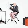 thumbnail image 2 of Gymax Foldable Professional Artist Directors Chair Wood Light, 2 of 10