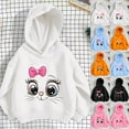 thumbnail image 2 of YUEHUA Girl's Cute Pink Hoodie Aesthetic Preppy Sweatshirts Kids Casual Kawaii Cat Graphic Hoodies Pullover Tops Clothes with Pockets, Size 7-8 Years, 2 of 4