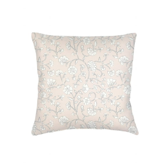 Pink Jaipur Floral Linen Euro Pillow 26x26 Down