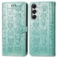 thumbnail image 1 of Funda Cartera FOXDOCK para Samsung Galaxy A17 , Flip PU con Relieve de Gatos y Perros, Tarjetero y Soporte, 1 of 6