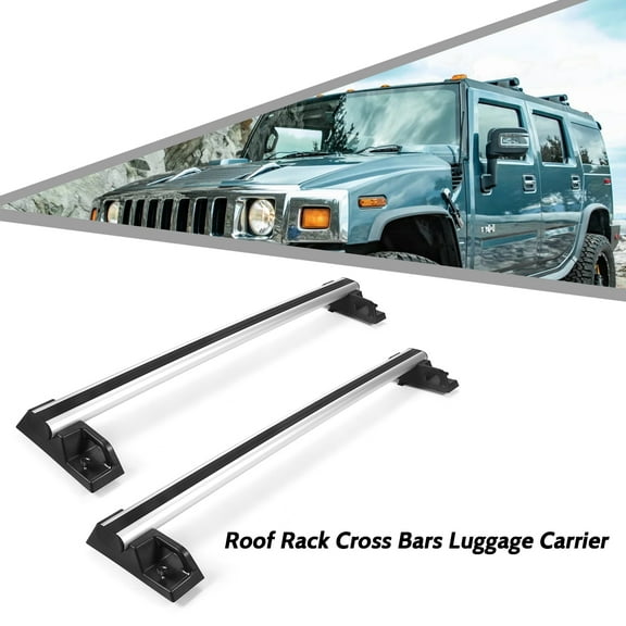 Kojem Roof Rack Rail Top Cross Bar Luggage for 03 04 05 06 07 08 09 Hummer H2 Carrier Aluminum Alloy 2PCS