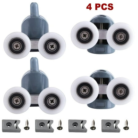 

4Pcs Zinc Alloy Twin Shower Door Rollers Runners Wheels 25mm Wheel Home Tool