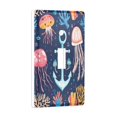 thumbnail image 2 of Yayeee Toggle Light Switch Wall Plate 1-Gang 4.5"x2.7" Home Decorative Outlet Cover, Blue Anchor, 2 of 7