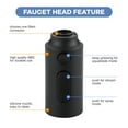 thumbnail image 2 of Wowow 3-Function Kitchen Faucet Spray Head Replacement in Brushed Nickel, 2 of 5