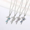 thumbnail image 3 of Sdmnsg-T Cross Necklace Sterling Silver Cross Pendant Necklace Religious Gifts for Women Men, 3 of 6