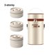 thumbnail image 4 of Wosthever Fiambrera aislada de primera calidad, duradera, fácil de limpiar, idea de regalo para hombres y mujeres, bolsa de almuerzo aislada Mostrada blanco 3 pisos, 4 of 6