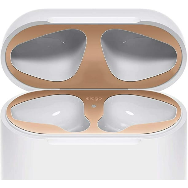 elago Upgraded AirPods Dust Guard (Matte Rose Gold, 2 Set) DustProof