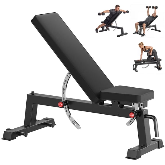 HANDBODE Adjustable Weight Bench for Full Body Workout, 1300 LBS Weight Capacity Bench Press Bench of Home Gym Strength Training, Incline Upright Flat Utility Workout Bench with Fast Adjustment