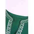 thumbnail image 4 of ABPHQTO Blusa de Mujer Verde Chic Boho Escote en V Media Manga, 4 of 5