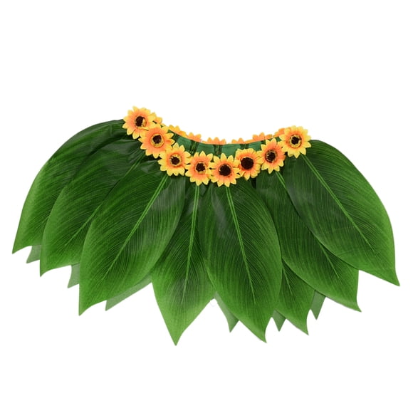 CIMAXIC Jupe de Danse sur Herbe Hawaïenne pour Adultes pour Fête à la Plage Luau Décoration (Tournesol, Taille 72cm (30 Pouces)), 28.35"X14.96"X0.39 Pouces