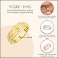 thumbnail image 2 of 10k White Gold Textured Square Nugget Band Ring (Size 7), 2 of 5