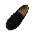 thumbnail image 1 of Xfvqtps Mocassins à Enfiler pour Femmes Chaussures Décontractées Mocassins avec Nœud Bout Rond Chaussures Plates Chaussures de Marche Confortables pour Femmes Noir, 1 of 9