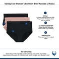 thumbnail image 5 of Women's Vanity Fair® 3-Pack Comfort Where it Counts Brief 13463 Color: Black Assorted Size: 10, 5 of 5