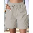 thumbnail image 5 of Omen Casual Shorts Drawstring Comfy Elastic Waist Shorts Summer Pull on Short with Pockets M, 5 of 7
