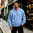 thumbnail image 5 of Men's Bomber Jacket Lightweight Casual Spring Fall Zip Up Coat with Pocket Long Sleeve Light Flight Jacket with Pockets, 5 of 5