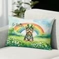 thumbnail image 2 of Happy St. Patrick’s Day Yorkshire Terrier with Green Hat Shamrocks Rainbow Pillowcase Double Sided Yorkie Dog Lover Gifts Pillow Case Covers - 03007, 2 of 3