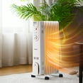 thumbnail image 1 of Costway 1500W Electric Oil Filled Radiator Space Heater 5-Fin Thermostat Room Radiant, 1 of 10
