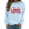 thumbnail image 5 of Gamivast Teacher Valentines Day Shirt Long Sleeve Funny Heart Print Blouse Trendy Crew Neck Tops Casual Loose Drop Shoulder Sweatshirts Valentine's Outfit, 5 of 7