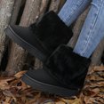thumbnail image 3 of Women's Snow Boots, Warm Fuzzy Lined Short Booties with Platform Sole, 3 of 7