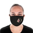 thumbnail image 3 of Koyal Wholesale Wedding Face Mask, Black Pink Floral Monogram D, 1 Replaceable PM 2.5 Protection Filter, 3 of 5