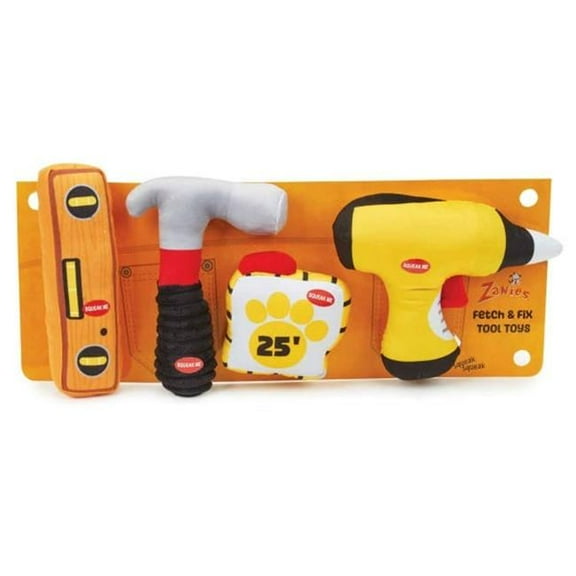 PetEdge ZA0253 04 Zanies Fetch & Fix Pet Grooming Tool Toys - 4 Piece