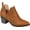 Brown, variant on Journee Womens Lola Pull On Stacked Heel Booties, Widths Available