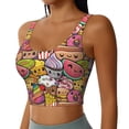 thumbnail image 2 of Balery Fruit-Flavored Ice-Cream Sujetadores deportivos con espalda cruzada para mujer, acolchados, sin costuras, de alto impacto, ideales para yoga, gimnasio, entrenamiento y fitness.-Small, 2 of 8