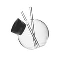 thumbnail image 1 of Copas de cóctel elegantes Naiovety de vidrio de borosilicato con pajita doble 8.5 CM, 1 of 5