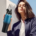 Metal Water Bottle That Fits In Cup Holder 32 OZ Insulated Water Bottle Tumbler with Straw - Spout Lids, Carrier