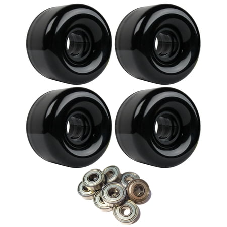 LONGBOARD CRUISER WHEELS 65mm x 44mm 83A Black ABEC 7 BEARINGS price history on PriceWatchPro