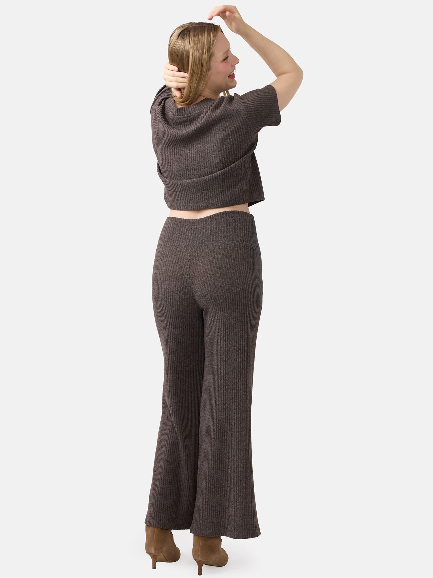 Ingrid & Isabel For Every Belly Women's Maternity Ribbed Pants, 29'' Inseam, Sizes S-XXL