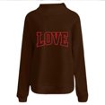 thumbnail image 4 of cocolona Womens High Neck Sweatshirts Valentines Long Sleeve Love Print Shirts Fashion Casual Loose Pullover Tops, 4 of 5
