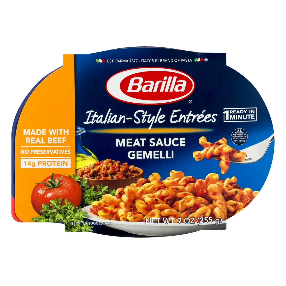 Barilla Italian-Style Entrees Meat Sauce Gemelli, 9.0 OZ by Barilla America