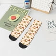 thumbnail image 7 of Rateoe Tropical Desert Pattern Quarter Crew Socks,Toe Seamed Ankle Socks,Cotton Cushioned Breathable Athletic Crew Sports Socks, 7 of 7