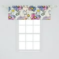 thumbnail image 2 of Ambesonne Floral Fun Window Valance with Rod Pocket, Pansy Flowers Abstract, 54" x 12", Yellow Beige and Multicolor, 2 of 2