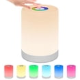 thumbnail image 2 of Una lámpara de noche LED de siete colores para niños, una luz nocturna táctil regulable, una lámpara para el cuidado del bebé que funciona con batería de 2,4 W, una luz nocturna recargable por USB, 2 of 5
