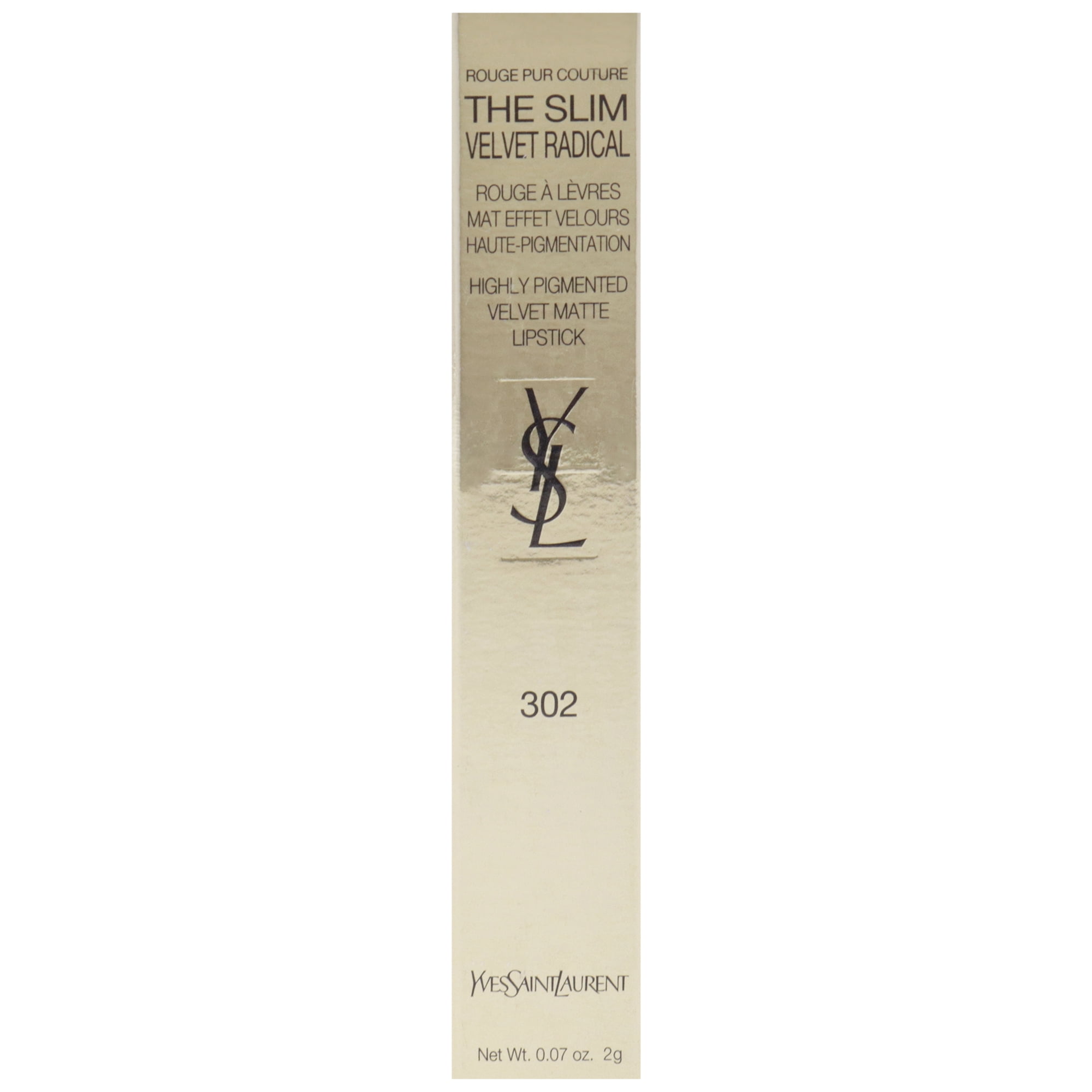 Yves Saint Laurent Rouge Pur Couture The Slim Velvet Radical Matte Lipstick - 302 Brown No Way Back 0.07oz