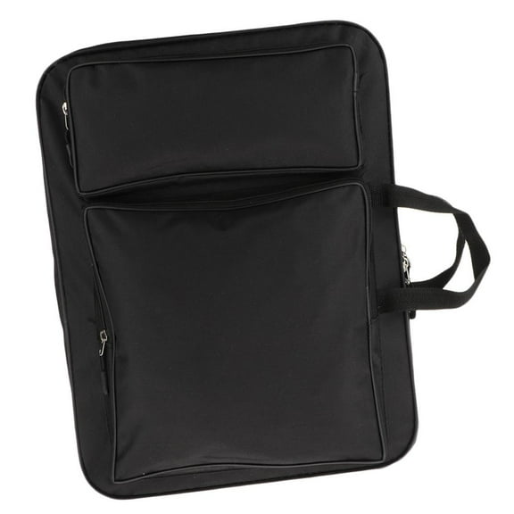 yotijay Art Portfolio Backpack Portable Side Bag Storage Tote Bag Black