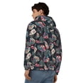 thumbnail image 4 of Honeii Colorful Tropical Leaves Print Hoodies for Men, Pullover & Full Zip, Breathable Zip up Hoodie, Sweatshirt-3X-Large, 4 of 5