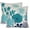 Teal / Turquoise / Gray, variant on Blue and Yellow Pillow Covers Farmhouse Cotton Linen Outdoor Throw Pillow Covers 18x18 inch Decorative for Couch Sofa Patio Porch Flowers Pattern Pack of 2