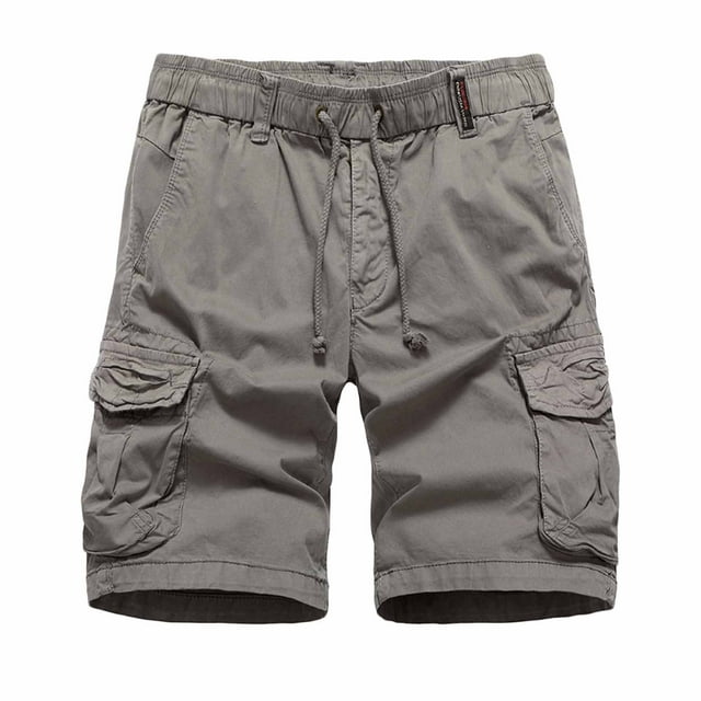 Birdeem Mens Sports Leisure Elastic Waist Multi-Pockets Relaxed Summer Shorts Pants