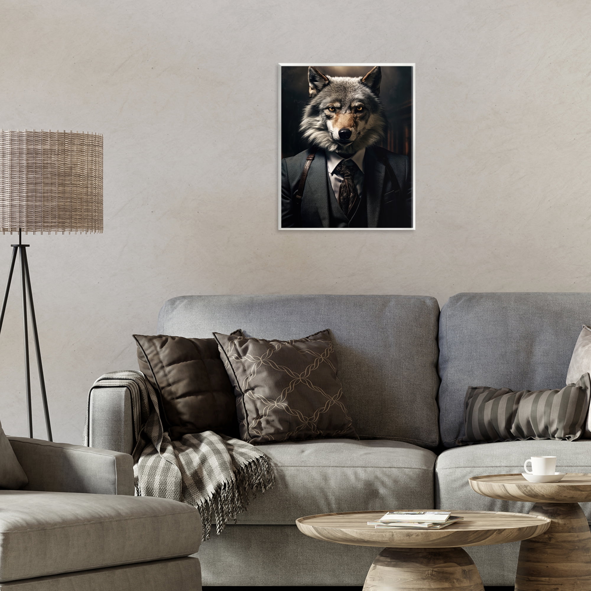 Stupell Industries Trendy Wall Street Wolf Wall Plaque Art, design by Ray Powers